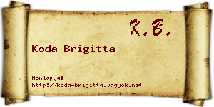 Koda Brigitta névjegykártya